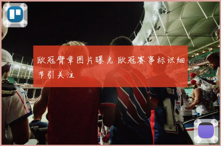 欧冠臂章图片曝光 欧冠赛事标识细节引关注